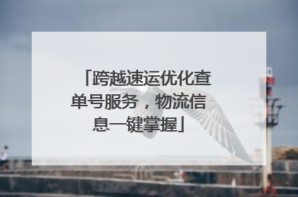 跨越速运优化查单号服务，物流信息一键掌握