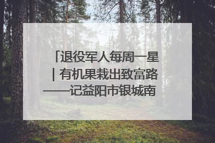 退役军人每周一星｜有机果栽出致富路——记益阳市银城南湖蔬果农民专业合作社总经理晏桂明