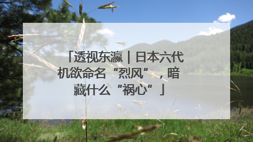 透视东瀛｜日本六代机欲命名“烈风”，暗藏什么“祸心”
