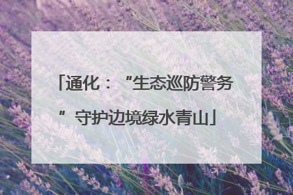 通化：“生态巡防警务”守护边境绿水青山