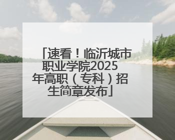 速看！临沂城市职业学院2025年高职（专科）招生简章发布