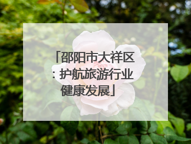 邵阳市大祥区：护航旅游行业健康发展