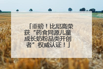 重磅！比尼高荣获“药食同源儿童成长奶粉品类开创者”权威认证！