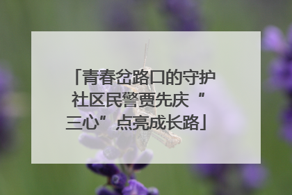 青春岔路口的守护 社区民警贾先庆“三心”点亮成长路