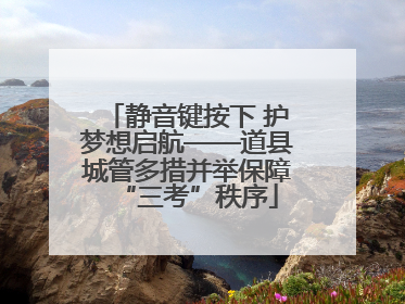 静音键按下 护梦想启航——道县城管多措并举保障“三考”秩序