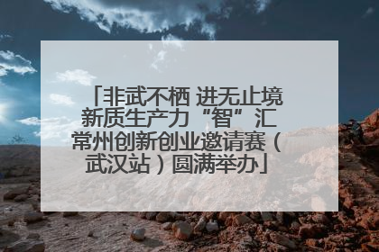 非武不栖 进无止境 新质生产力“智”汇常州创新创业邀请赛（武汉站）圆满举办