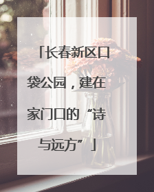 长春新区口袋公园，建在家门口的“诗与远方”