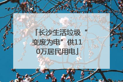 长沙生活垃圾“变废为电”供110万居民用电