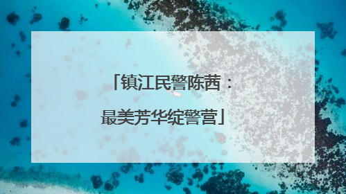 镇江民警陈茜：最美芳华绽警营