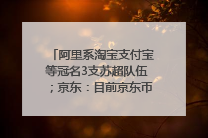 阿里系淘宝支付宝等冠名3支苏超队伍；京东：目前京东币链科技并没有开始发行稳定币｜早资道