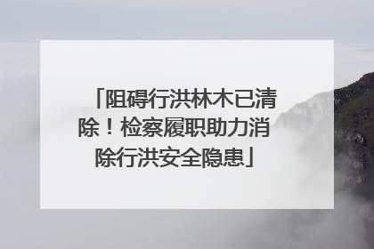 阻碍行洪林木已清除！检察履职助力消除行洪安全隐患