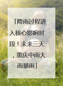 降雨过程进入核心影响时段！未来三天，重庆中雨大雨暴雨