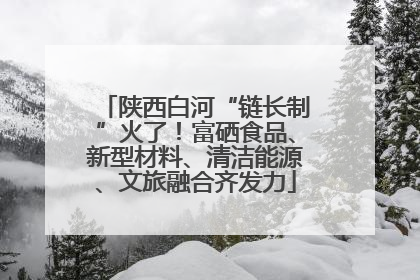 陕西白河“链长制”火了！富硒食品、新型材料、清洁能源、文旅融合齐发力