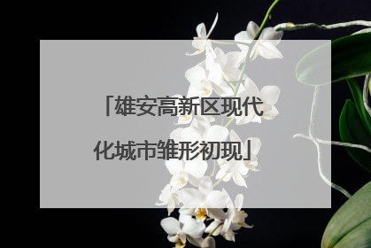 雄安高新区现代化城市雏形初现