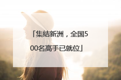 集结新洲，全国500名高手已就位