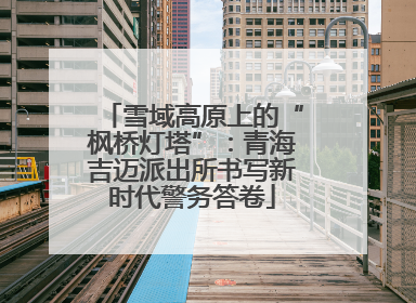 雪域高原上的“枫桥灯塔”：青海吉迈派出所书写新时代警务答卷