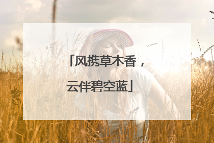 风携草木香，云伴碧空蓝