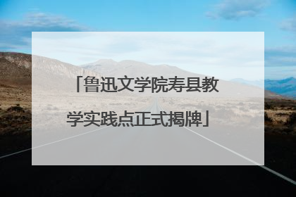鲁迅文学院寿县教学实践点正式揭牌