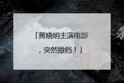 黄晓明主演电影，突然撤档！