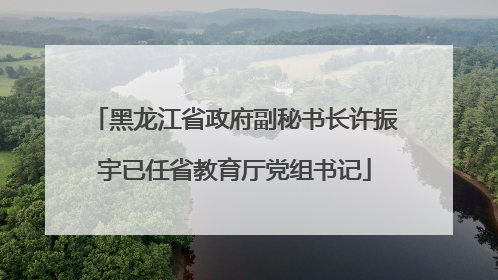 黑龙江省政府副秘书长许振宇已任省教育厅党组书记