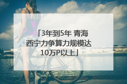 3年到5年 青海西宁力争算力规模达10万P以上