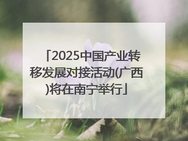 2025中国产业转移发展对接活动(广西)将在南宁举行