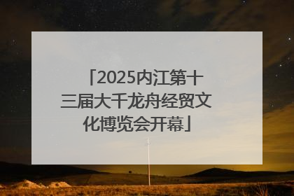 2025内江第十三届大千龙舟经贸文化博览会开幕