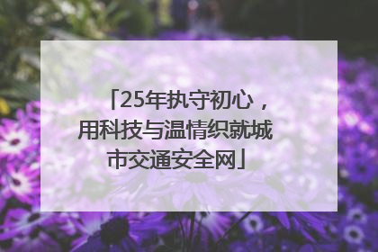 25年执守初心，用科技与温情织就城市交通安全网