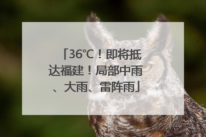 36℃！即将抵达福建！局部中雨、大雨、雷阵雨