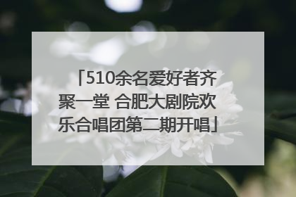510余名爱好者齐聚一堂 合肥大剧院欢乐合唱团第二期开唱