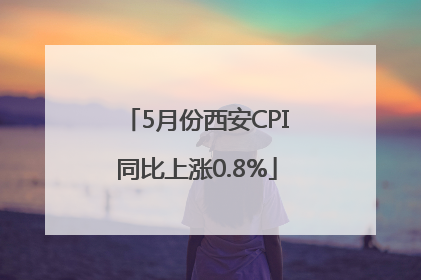 5月份西安CPI同比上涨0.8%